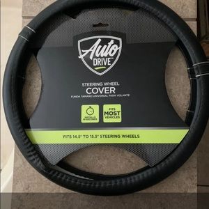 "Auto Drive" Black Steering Wheel Cover